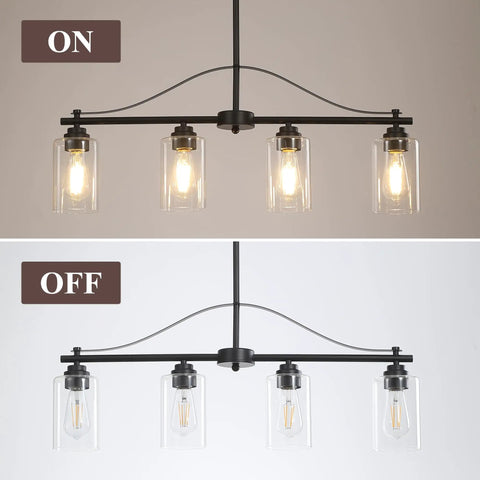 Farmhouse Wood Pendant Light With Round Shade And Adjustable Mini Pendant Fixture E26 Base 1 Light Retro Industrial Vibe Ceiling Lighting for ON and OFF view