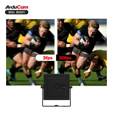 Comparison of video footage at 3fps and 30fps captured by 1080P HDR USB Camera Module with Autofocus 30fps 78 Degree Wide Angle UVC Mini Webcam.