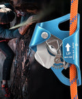 Lightweight Rock Climbing Chest Ascender for Vertical Rope Climbing, CE certified clamp on 8-13mm rope with aluminum frame