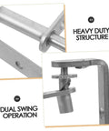 Beefy Heavy Duty Stainless Steel Self Closing Pivot Hinge For Bidirectional Double Swing Doors And Louvers Ideal For Busy Bars Cafes Saloon Doors And Commercial Spaces, dual swing hinge close-up