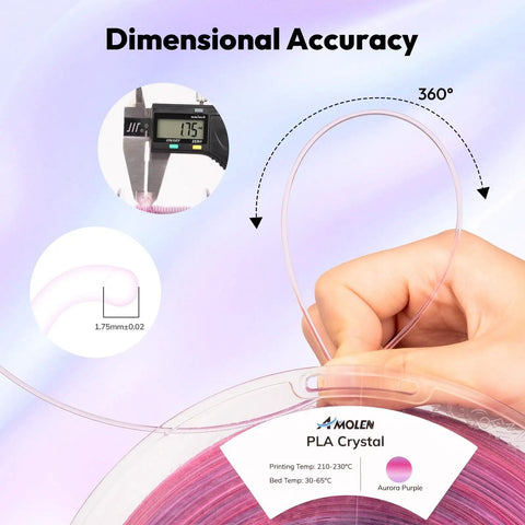 Straight Up Translucent PLA 3D Printer Filament 1.75Mm 1Kg Spool Crystal Aurora Purple Glasslike Shine That Hits Different And Promises Smooth As Butter Printing For Flawless Home Projects