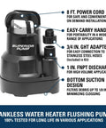 Tankless Water Heater Descaler Pump Kit With Non Toxic Descaler Solution Deluxe 3.5 Gallon Pail Includes 1/6 HP Pump