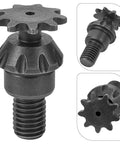 Durable Iron Transmission Gear Reduction Unit Packing Serious Gasoline Engine Kick And Tough As Nails Torque For Mini Bikes Atvs Trucks And Street Motorcycles gear part with a threaded base and star design.