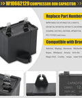 Refrigerator Start Relay And Run Capacitor Kit TSD2 W10662129 Replacement with compatible brands and part numbers shown