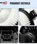 Close-up of AC Blower Motor Fan Replacement for Ford Edge, Fusion, Honda Pilot, Accord, Odyssey, CRV, Dodge Ram 1500 Avenger Caliber, Jeep Patriot Compass, Lincoln HVAC Heater Blower Motor 700203 Keep Your Ride Cool And Comfortable showing motor housing and fan blades
