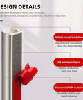 Close-up of Weather Stripping For Doors And Windows With Self Adhesive Backing, Easy Cut To Size, White 18 Feet, showing design details.