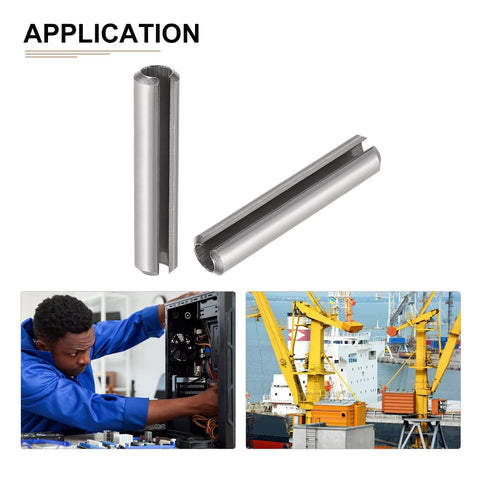 8mm By 40mm Slotted Spring Pin 10 Pack Stainless Steel 304 Dowel Roll Pin with industrial and machine repair applications