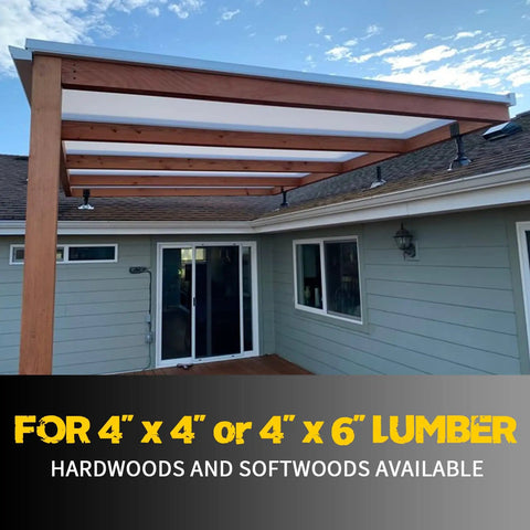 Beefy Roof Riser Bracket Kit For 4x4 Lumber Adjustable Angle Heavy Duty Steel Roof Riser Beams For Outdoor Pergola Porch And Log Cabin With Screws 4 Pack Actual 3.5 By 3.5 Inches