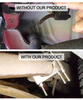 2 Inch Universal Exhaust Clamp With Heavy Duty Hanger For Auto And Truck Systems installed on exhaust pipe