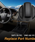 Dashboard view showing Ignition Key Knob With Inner And Outer Push Switch Upgraded Start Button for Mazda CX9 CX7 RX8 MX5 Miata.