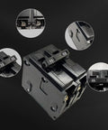 Close-up of 15 Amp 2 Pole Plug In Circuit Breaker 10 Ka Breaking Capacity 120 240 Volt Thermal Magnetic Trip for residential use.
