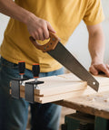 Go-To Heavy Duty C Clamps Set 2 Inch Wood Clamps with Metal Right Angle Brackets used in carpentry on a wooden board