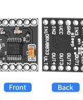 Front and back view of Dual Channel DC Motor Driver Board With H Bridge For DIY Projects 3 To 10V Input 1.5A Per Channel