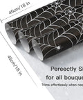 Spooky Spider Web Floral Wrapping Paper 18x18 Inches Black White Bouquet Wrap for Halloween Gifts Birthday Florist Supplies Kraft Style Wrap Make Your Arrangements Stand Out