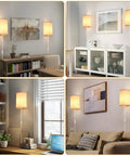 Plug In Wall Sconce Set of Two With 3 Color Modes Warm White Soft White Daylight White Industrial Vintage Vibe Wall Lights