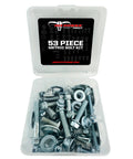 53 Piece Mini Metric Bolt Kit For Motorcycles And ATVs With Nuts Washers And Tempered Bolts in Compact Organizer