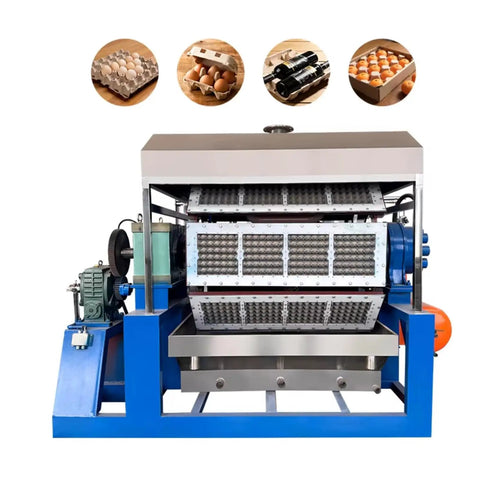 Egg Tray Processing Equipment Auto Pulp Molding Machine For Paper Cartons High Speed Egg Tray Maker front view