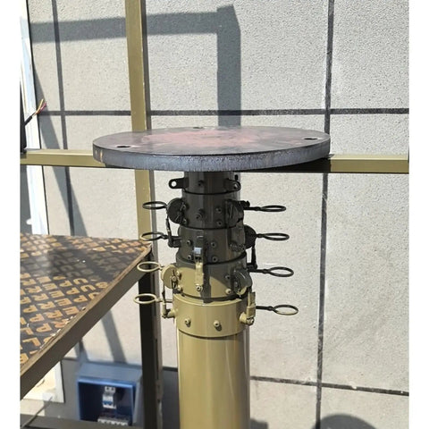 Heavy Duty Stainless Steel Telescopic Mast Three To Twenty Meter Adjustable Electric Manual Lifting Pole For Industrial Maintenance close-up view of attachment mechanism.
