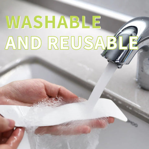 Hand washing a 12 Pack Non Slip Rug Pad Grippers Washable And Reusable For Rugs, Double Sided Non Slip Rug Pads For Hardwood Floors.
