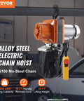 1 Ton Electric Chain Hoist Workhorse With 10 Ft Lift Height And 10 Ft Per Minute Speed 120V Single Phase Overhead Crane G100 Chain Remote Control