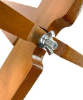 Wooden Katana Stand For Tatami Mats And Cutting Practice, bolt and wood connection detail on sturdy stand frame