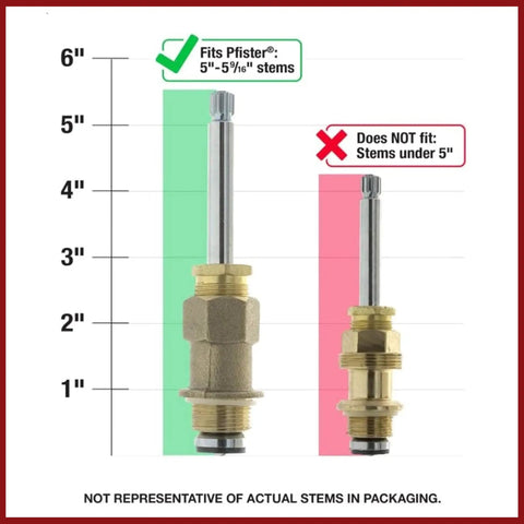 Faucet Trim Kit Compatible With Popular Tub And Bath Fixtures - See Sizing For Best Fit - Stem measurement guideline