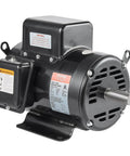 Heavy Duty 7.5 Hp Air Compressor Electric Motor 230V Single Phase 3450 RPM Rock Solid 184T Frame With Reversible Keyed Shaft side view.