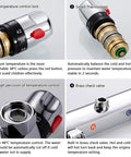 Thermostatic Shower Mixer With Wall Mount Temperature Control Valve illustrating auto balance and brass check valve components