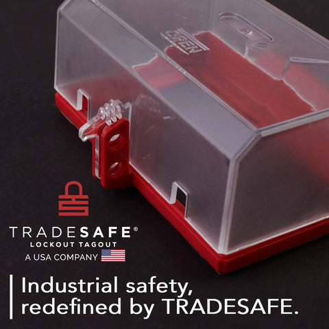 No Nonsense Emergency Stop Button Lockout Cover For Industrial Safety Transparent Rectangular Push Button Guard XL