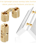 Premium Brass Barrel Hinges For Your Cool DIY Adventures Eight Piece Set With Wide 180 Degree Opening Angle Hidden And Concealed Design