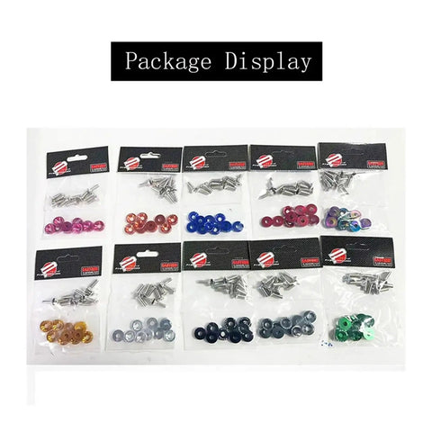 Aluminum M6 Concave Hex Fastener Kit For Automotive Parts, Handy Bolts And Washers For Quick Mounting, Built To Handle Car Body Panels, Engine Bay, And DIY Weekend Projects, package display