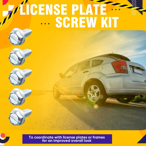 100 Pack License Plate Screws 6mm By 16mm Slotted Hex Head Bolts near car at sunset garage ready bulk buy