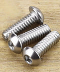 1/4-20 Button Head Socket Cap Bolts 3/4 Inch Stainless Steel 304 18-8 With Allen Hex Drive Bright Finish