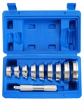 10 Piece Aluminum Bearing Race And Seal Driver Install Set For Auto Axle Seals, Pro Grade Bearing Installer Tool Kit in blue case