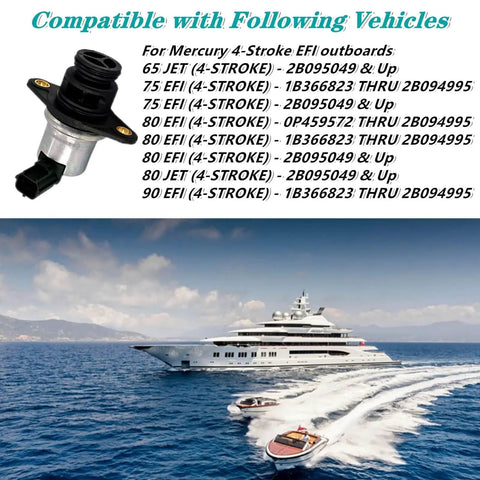 Top Shelf Idle Air Control Valve Compatible With Mercury Sixty Five To One Fifty Hp Four Stroke Outboard Motor Smooth Idling Dope Replacement Swaps Into Your Rig Clean