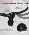 Aluminum alloy brake lever from Four Piston Hydraulic Disc Brake Set For Mountain Bikes And Ebikes, showing details.