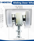 2 Pack Sliding Pocket Door Hardware Kit With Top Hanger Rollers And Wheels Compatible With Johnson 1125 And 1500 Hardware Kits