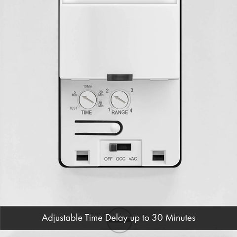 Close-up of Smart In Wall Motion Sensor Light Switch 2 Pack With PIR Occupancy Sensor For 150W LED CFL Lighting No Fuss Neutral