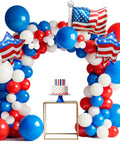 Red White Blue Balloon Garland Kit 131PCS Patriotic Party Supplies For Fourth Of July Independence Day DIY Arch USA Flag Star Balloons With Balloon Tools And Accessories