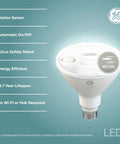 Motion Sensor Outdoor Flood Light Bulbs PAR38 15W Warm White, No App Or Hub Needed, Easy Screw In E26 Base, bulb on display