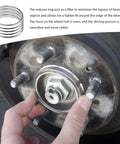4 Pack Hub Centric Rings 67 To 73mm Wheel Center Bore Adapters Aluminum Alloy installed near vehicle wheel hub