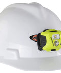 Enduro Pro Hazlo 160 Lumen Multi Function Headlamp With Three AAA Batteries Rubber Hard Hat Strap Elastic Head Strap 3M Dual Lock Yellow on hard hat