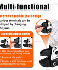 Professional Pneumatic Terminal Crimping Machine With Powerful 1.3T Force Output jaws illustration showing interchangeable design.