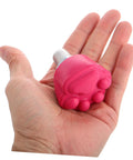 Hand holding pink rubber toe stop for quad skates, part of Toe Stops For Quad Skates, Rubber Roller Skate Brakes Plugs lineup.