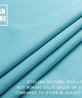 Close-up of turquoise fabric for 100% Blackout Curtains for Bedroom and Living Room 63 Inch Turquoise Room Darkening Grommet Panels