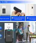 Installation guide for Wireless Door Chime Kit With 600 Ft Range 5 Adjustable Volume Levels magnetic sensor plug-in setup
