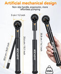 Dope Portable Bike Pump With Gauge 300 PSI High Pressure Hand Pump showcasing size and design features with ergonomic handle.