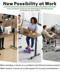 Zero Hassle Height Adjustable Standing Desk With Bulletproof Steel Frame And Chunky Desktop, featured in various work settings.