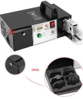 Heavy Duty Electric Terminal Crimping Machine And Automatic Wire Crimper For Insulated Terminals control panel and open compartment view.