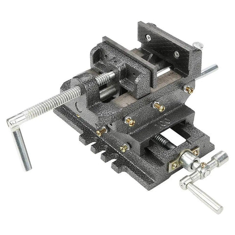 4 Inch Cross Slide Vise For Milling Machine Steel Clamping Tool with precision grips and dual axis motion for stable machining.